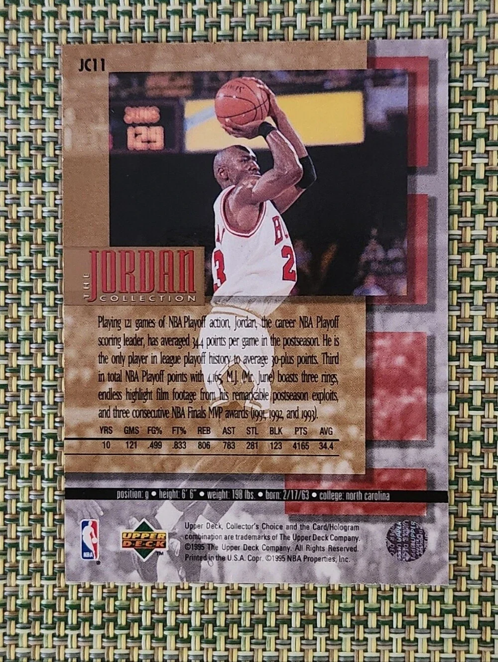 Michael Jordan Chicago Bulls Basketball Card